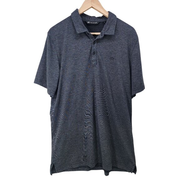 Travis Mathew Mens‎ XL Polo Shirt Heathered Gray Pima Cotton & Polyester Blend - Picture 1 of 6